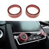 Air Conditioning AC Knob Rings Climate Temperature Control Switch Cover Trim for Honda 10th Gen Civic 2016 2017 2018