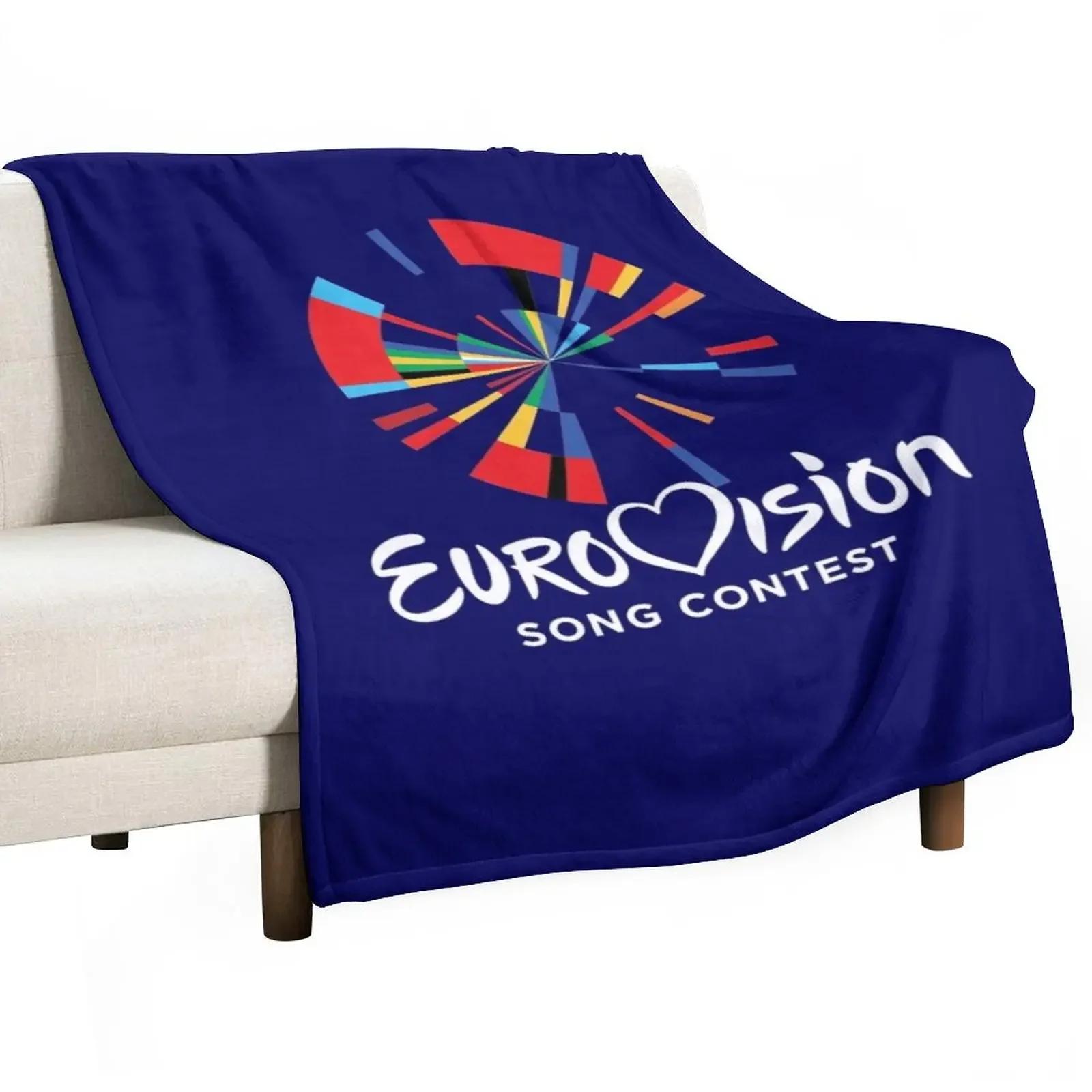 eurovision song contest classic logo Throw Blanket Summer Bedding Blankets Soft Blanket Thermal Blankets For Travel 30x40in