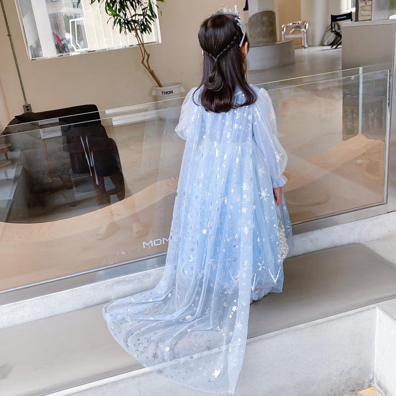 Elsa Princess Knitted Wool Dress for Girls - Spring & Autumn 2025