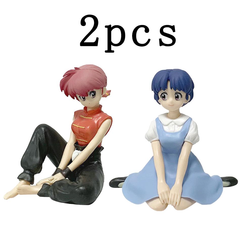 In Stock 10CM Anime Ranma 1/2 Relax Time Shampoo Tendou Akane Action Figurine Ranma PVC Figure Model Collector Figurine Toy Gif