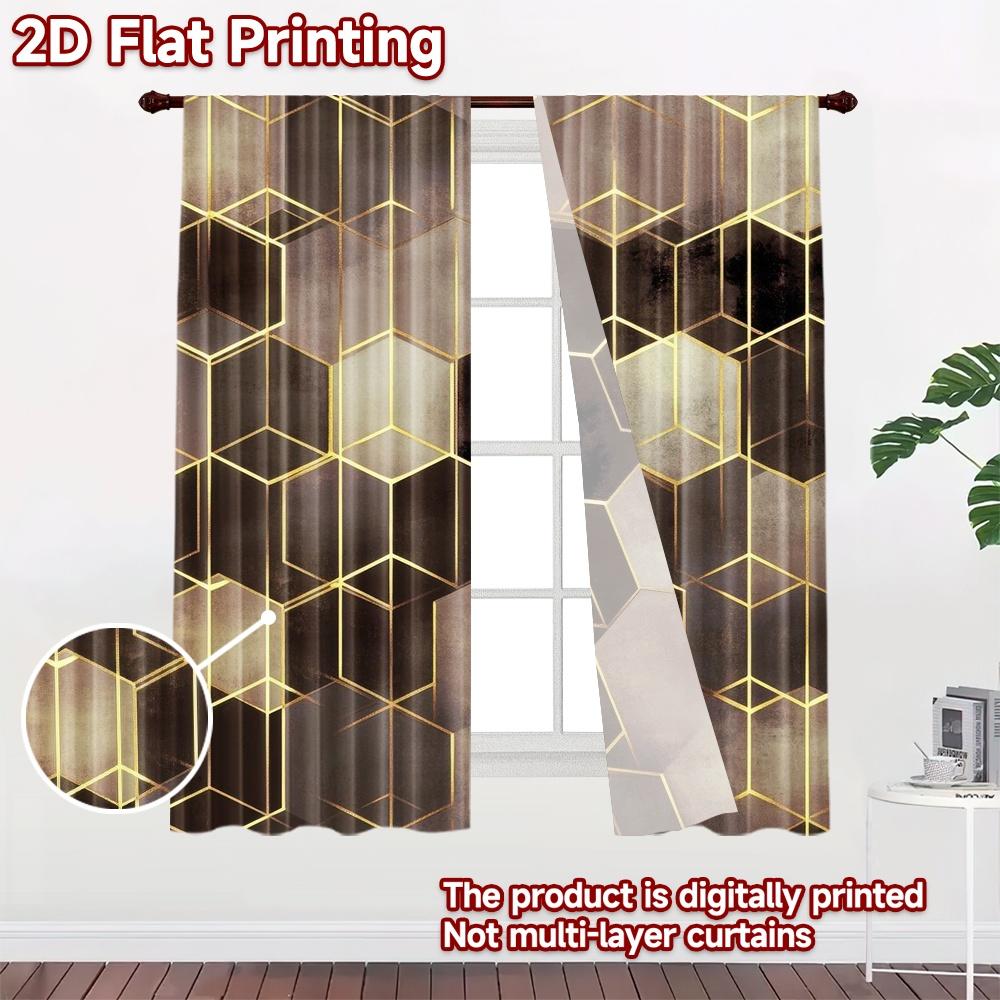 2D flat Photography Backdrop Popular Photography Banner Gold Hexagonal Design 100% Polyester Party & Holiday Decor Use for