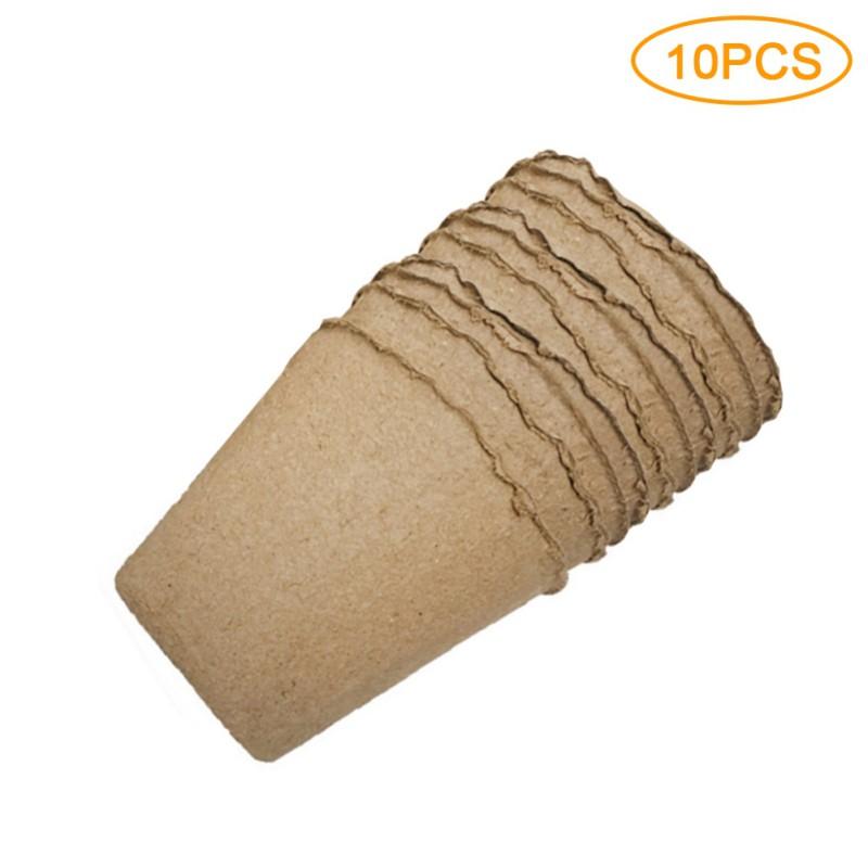 10/50/100pcs Paper Nursery Pots Planter Set Round Biodegradable Seedlings FlowerPot Garden Balcony Cultivation Tray Nursery Cup
