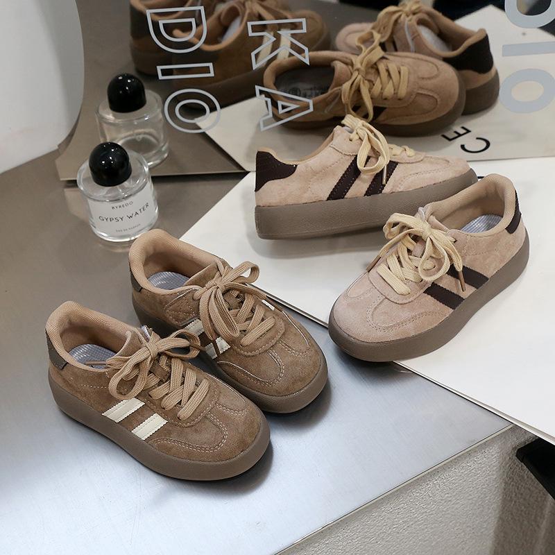 Children's Retro Fashion Sneakers - Thick-Soled Casual Trainers for Boys and Girls