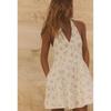 Summer New Women clothes Sexy Backless Flower Print Poplin Neck Collar Short Dress 4661387