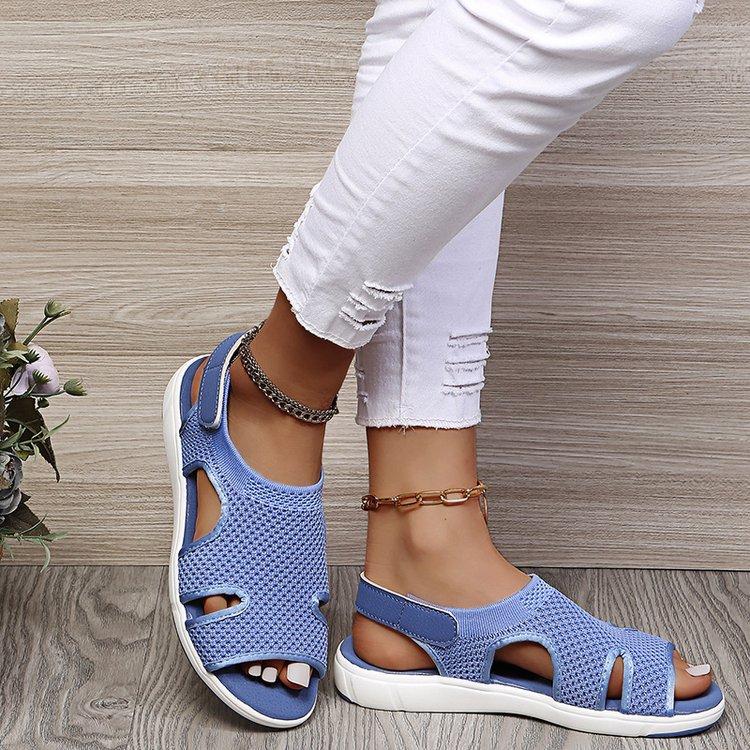 Fashion Summer Women Sandals Big Size Flat Casual Shoes Breathable Mesh Platform Shoes Woman Fashion Beach Sandal Sandalias De Las Mujer