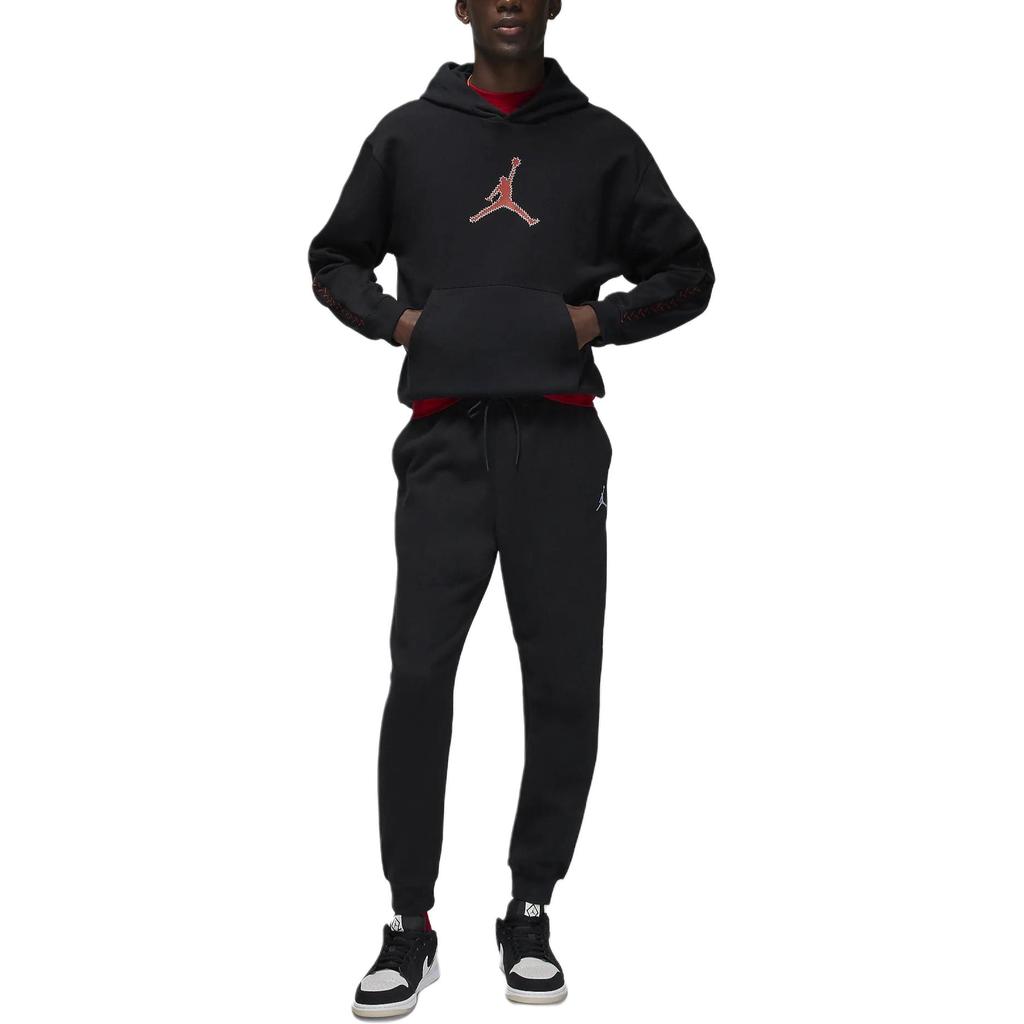 Jordan MVP Logo Hoodie Long Sleeve Casual Sweatshirt Men Tops Black FN6353-010