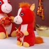 1Pcs Festival Gift 2026  Year Mascot Red Little Horse Plush Toys Cozy Horse Doll Ornament Lively Cute Desktop Pets