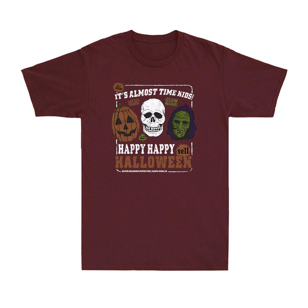 Halloween Silver Shamrock Masks Horror Skull Pumpkin Novelty Unisexs TShirt