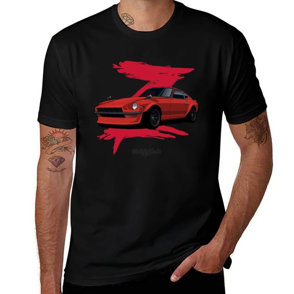 260z (rouge) T-shirt Décontracté Polyvalent pour Unisexe