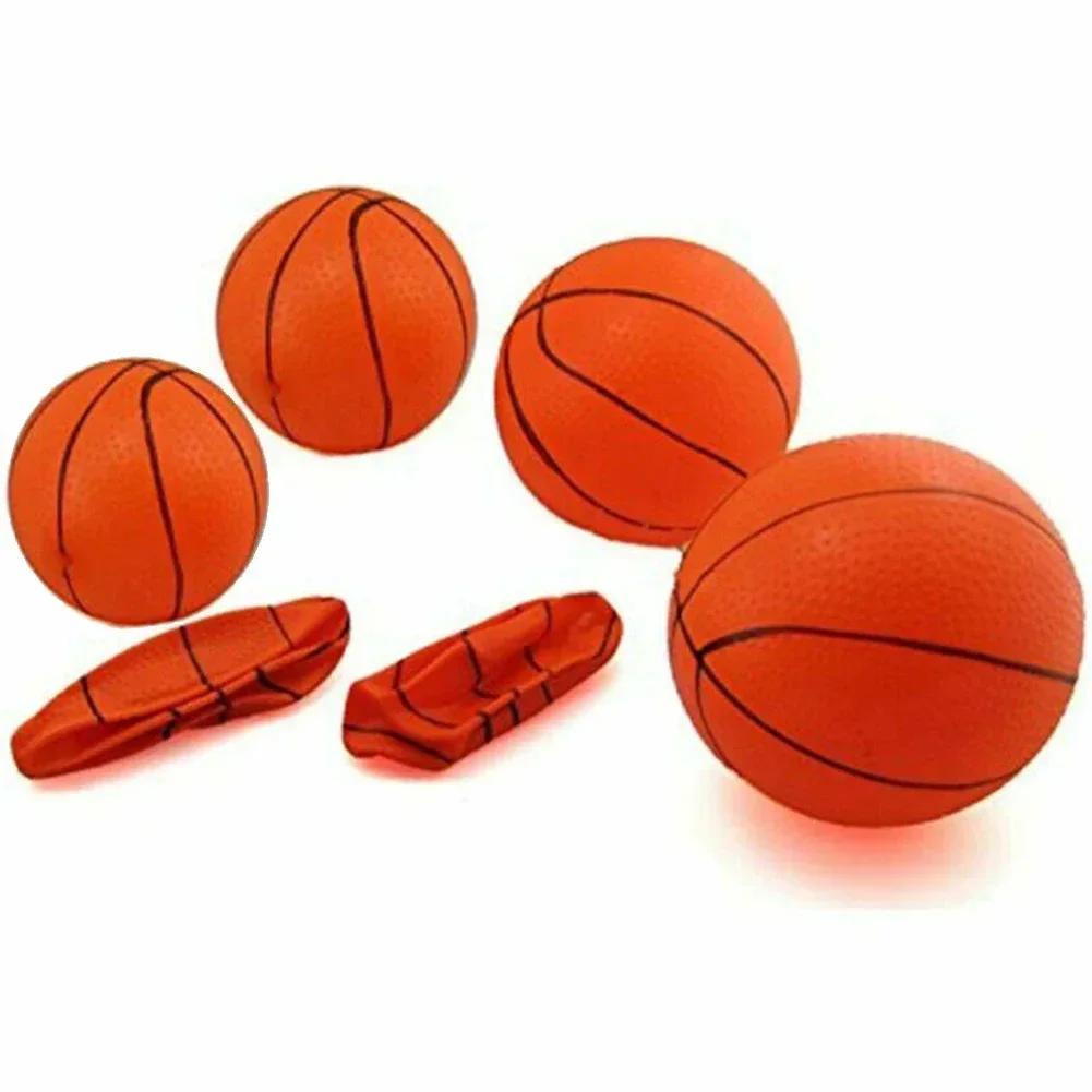6 Adet 12cm Küçük Basketbol Pompalı Mini Çocuk Şişme Basketbol Topları Çocuk İç Mekan Dış Mekan Spor Oyuncak Basketbol Eğlence