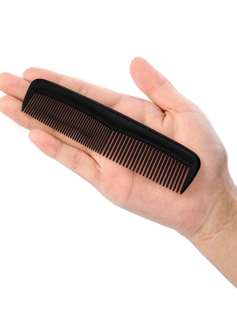 4/6pcs Portable Hairdressing Combs Plastic Small Row Comb with Thick Teeth Pointed Tail Back Comb Big Teeth Comb for Styling