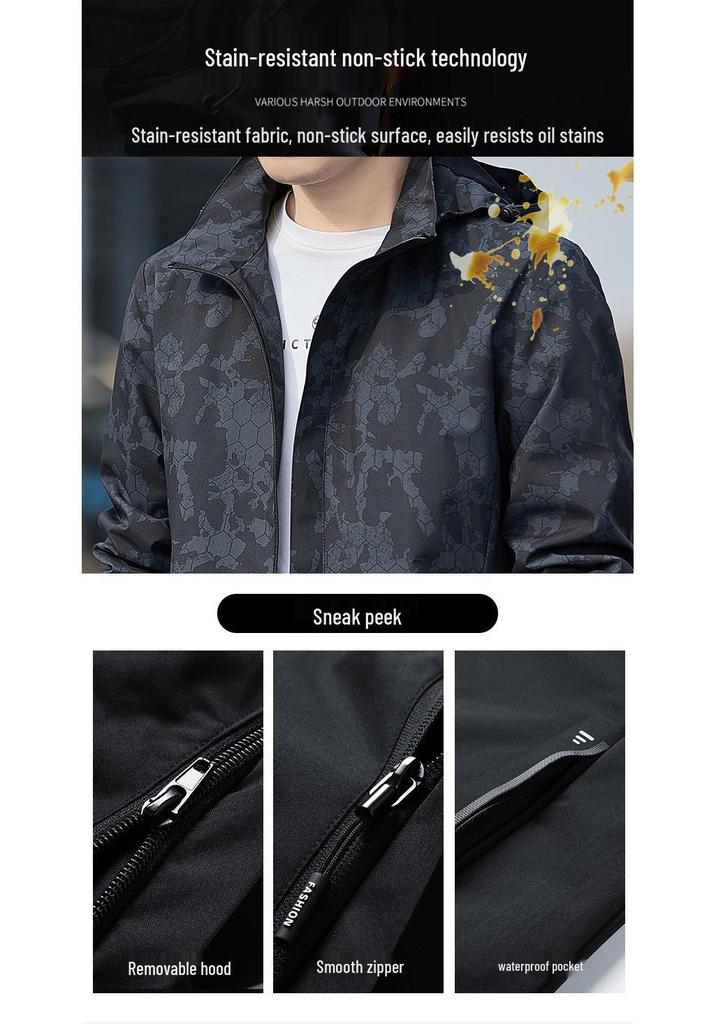 Camouflage-Windbreaker für Paare: Dünne winddichte Jacke für Damen und Herren, Frühling/Herbst 2025