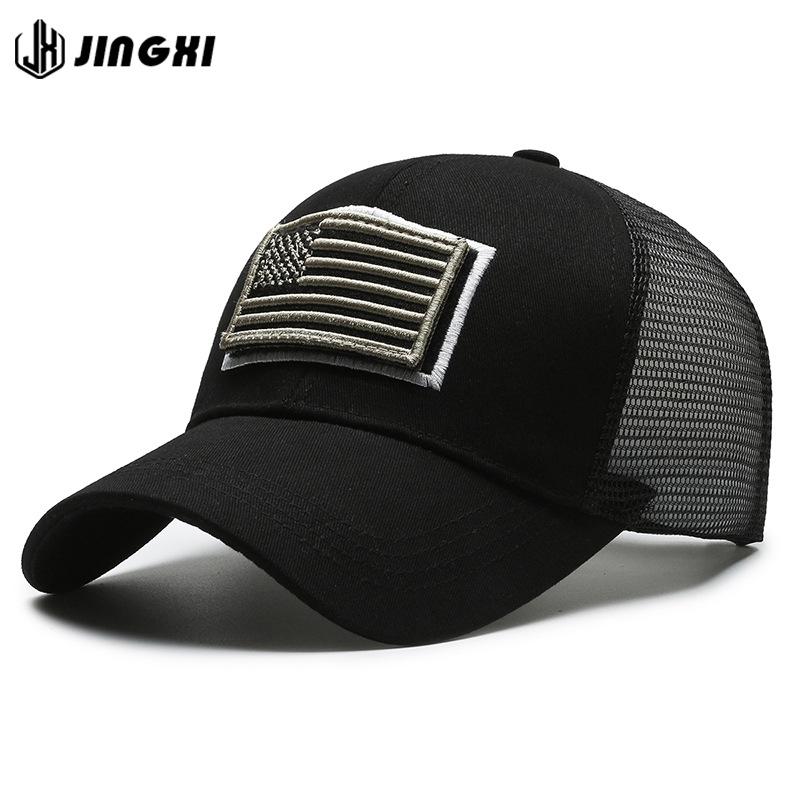 Men s Retro American Flag Baseball Cap with Personalized Patch Embroidery