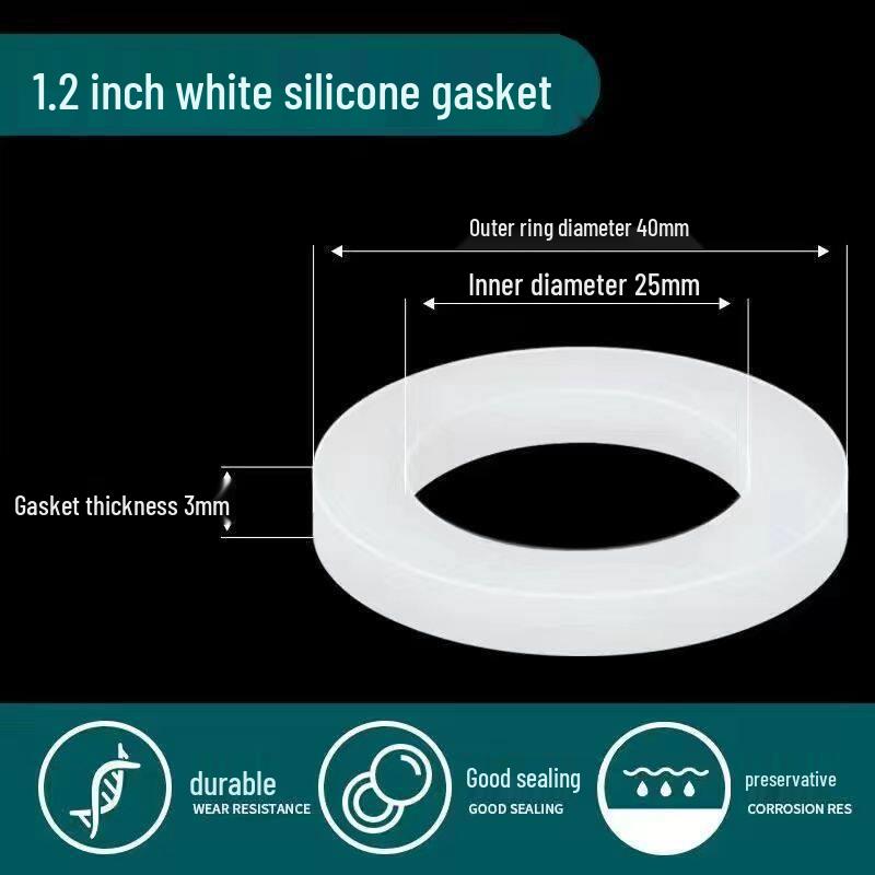 Heat-Resistant Silicone 1-Inch 4/6-Point Sealing Gasket for Water Heaters - Waterproof Rubber Pad