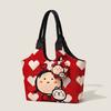 Fashion Cute Print Women's Cartoon Handbag Portable Durable Shoulder Bag Shell Bag Canvas Bag Travel Fabric Handbag