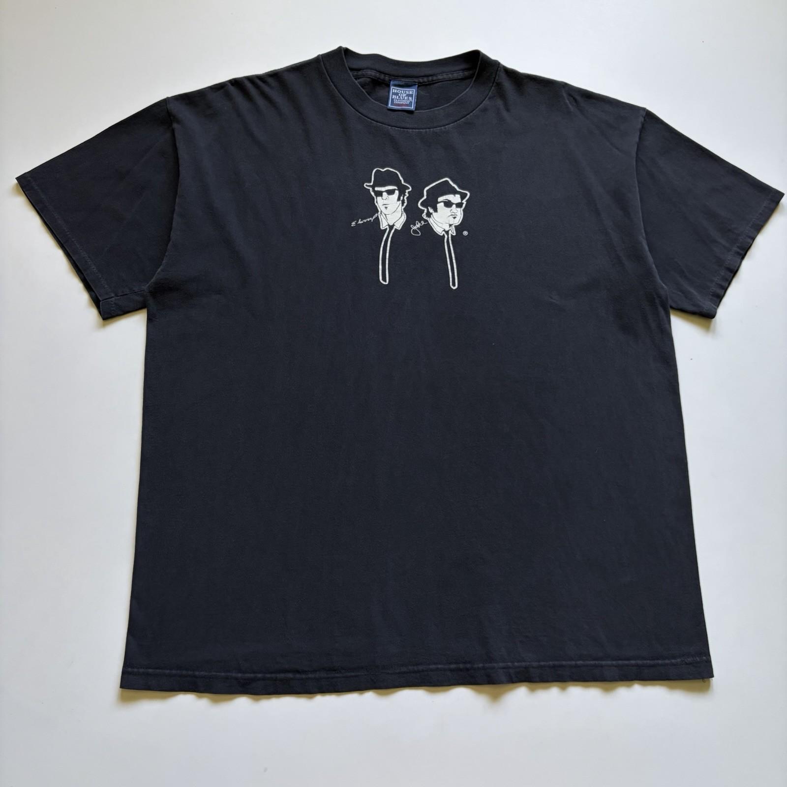 Vintage Blues Brothers House of Blues T Shirt Mens XL Faded Black Single Stitch Unisex T-Shirt S