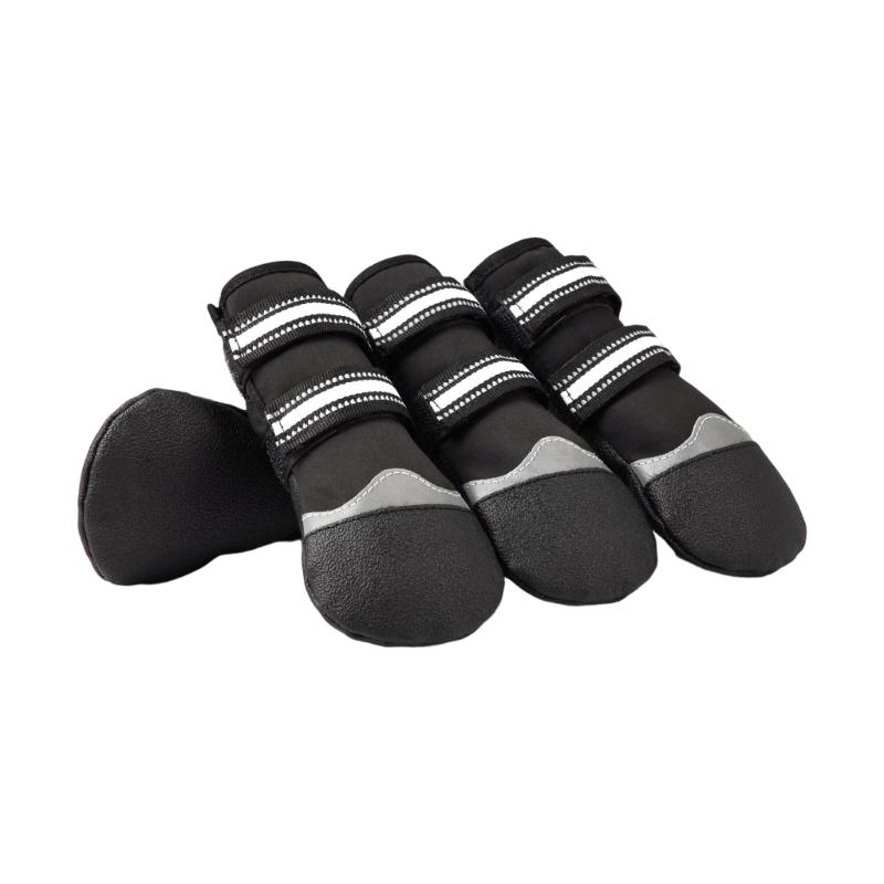 2 Pair Dog Shoes Protective Thick Grip Dogs Feet Cover Socks with Adjustable Sticker for Outdoor Prevents Sliding