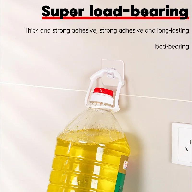 5-100pcs Self-Adhesive Small Wall Hooks Transparent Wall Hooks for Kitchen and Bath Heavy Duty Waterproof Reusable Stickers