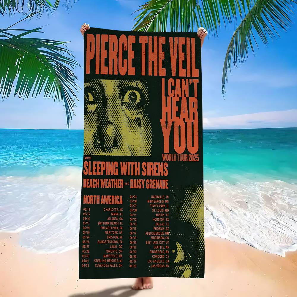 P-Pierce The V-Veil Band Microfiber Beach Towel Absorbent Quick dry Soft Yoga Swimming Resort Mountain Climbing Towel