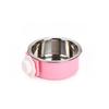 Hanging Pet Bowl Stainless Steel Removable Adjustable Screw Mount Food Water Bowl For Dog Cat Cage Crate Kennel