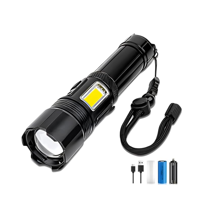 

[Super bright XHP70LED] High brightness LED flashlight powerful lightweight disaster prevention earthquake Evacuation measures power outage mountain