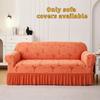 2/3 Seat Stretch Couch Cover All-inclusive Elastic Sofa Seat Cushion Cover With Skirt Leaf Print Furniture Protector Home