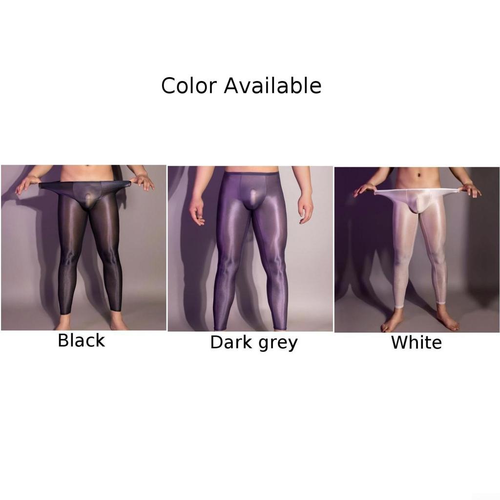 Leggings Shiny Leggings Mens Underwear See Through Sexy