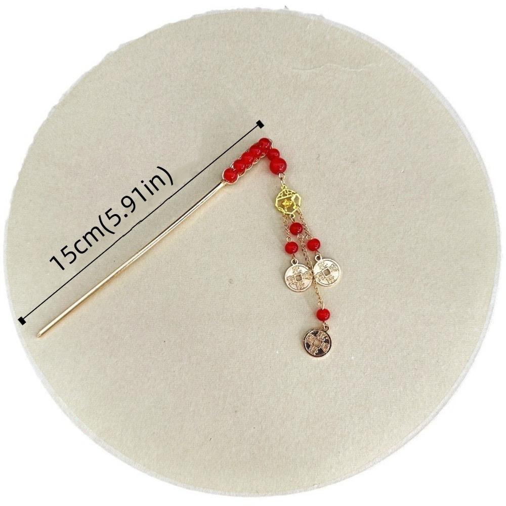 Chinese Knot Ancient Hair Stick Antique Hanfu Hair Fork New Year Hairpin  Cheongsam Accessories