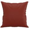 Decorative Cushions 2 pcs. Burgundy 40x40 cm Faux Leather