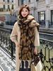 Women Winter Knit Scarf Headscarf Lady Retro Leopard Print Tassel Scarve Foulard Soft Thick Wrap Shawl Casual Fashion Korean New
