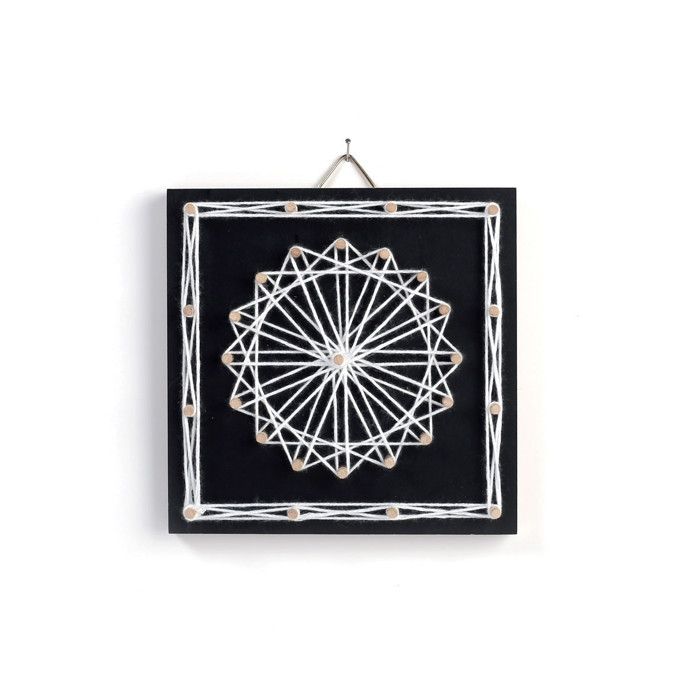 Tableau String Art - Graine créative - Rosace - 11 cm - Bois - Décoration murale