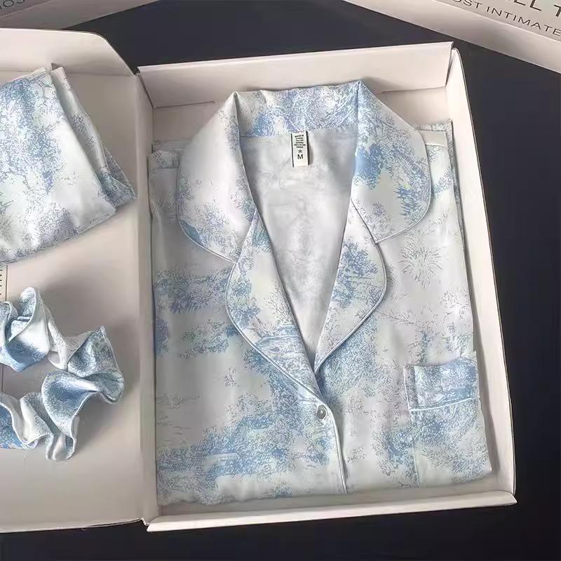 

Женский кардиган с длинным рукавом в корейском стиле и шелковый домашний комплект L (95—110 lbs)