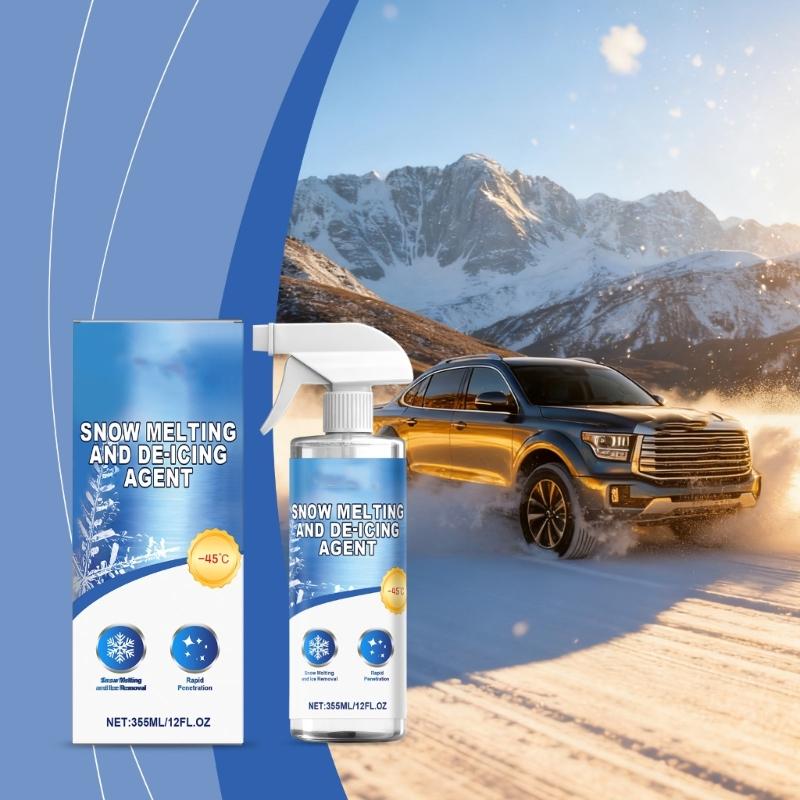 Fast Acting Car Windshield Defroster Melt Sprayed 355ml Bottle Prevents Ice Snow Buildup On Auto Glass And Home Surfaces