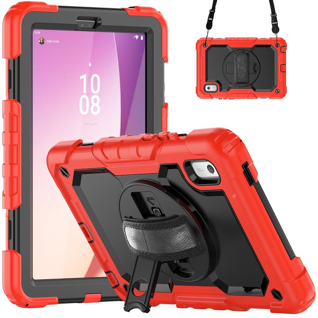 360 Rotatable Kickstand Armor Case for Lenovo M9 2023 9.0 Inch TB-310FU TB-310XU with Screen Protector Hybrid Cover Shockproof