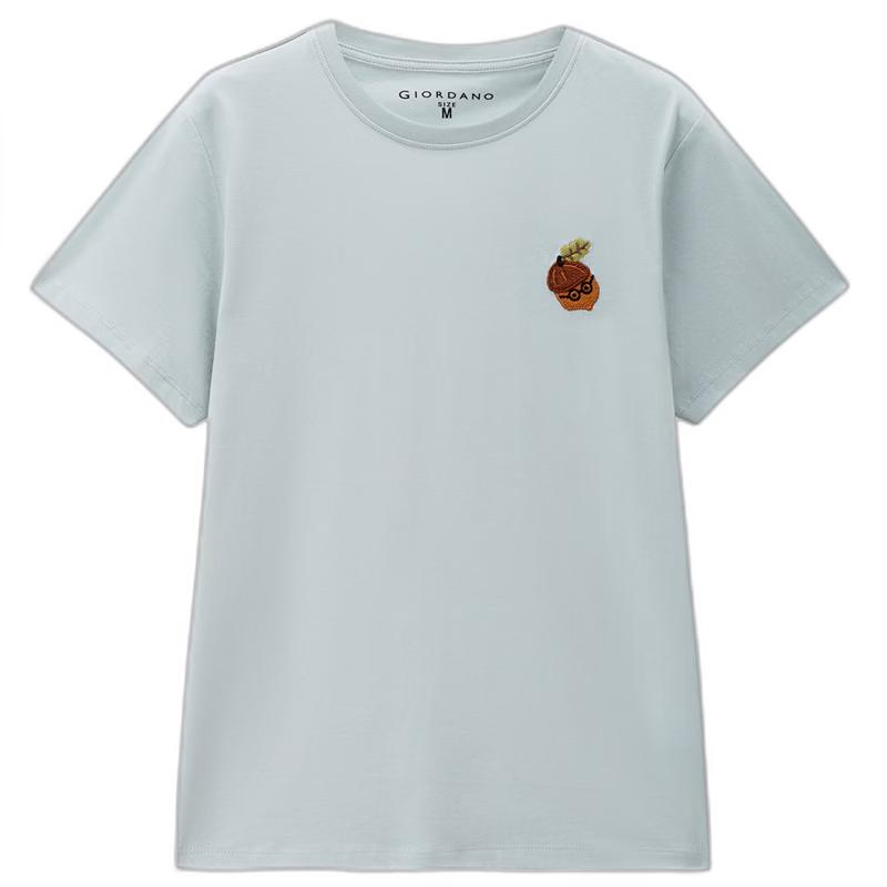 Giordano Women s Acorn Embroidered Cotton T-Shirt XL