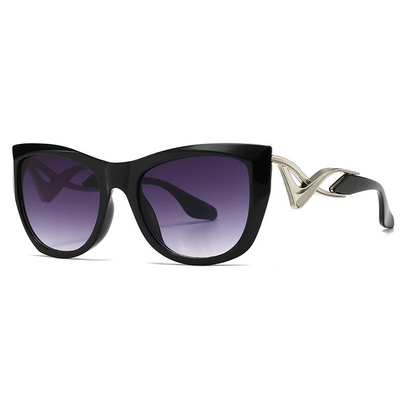 Foreign Trade  Popular Cat-Eye Metal Leg Women'S Sunglasses European And American Street Photography Ins Sunglasses