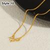 1Pcs New Titanium Steel Chain Necklace 45cm Non-fading Clavicle Chain All-match M-shaped Women's Simple Necklace