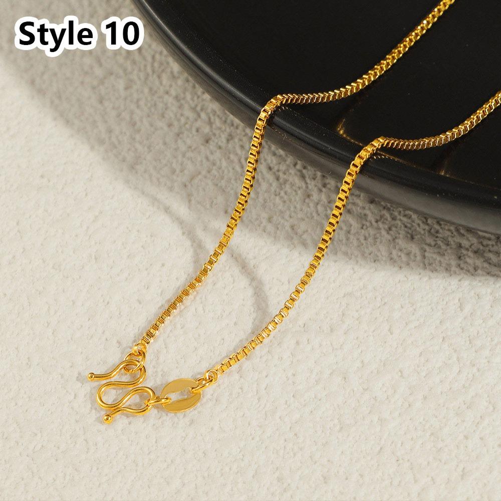 1Pcs New Titanium Steel Chain Necklace 45cm Non-fading Clavicle Chain All-match M-shaped Women's Simple Necklace