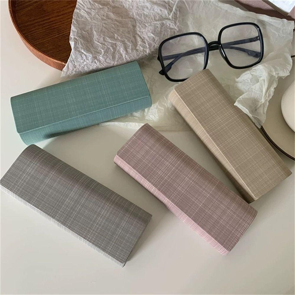 Fold-able Glasses Box Pressure-Resistant Eyewear Protector Retro Protective Case Cover  Students