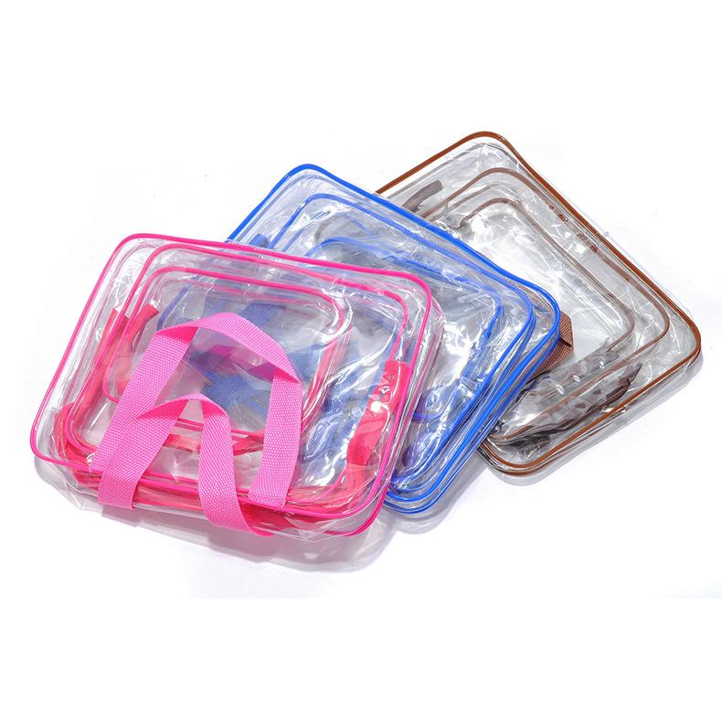 PVC Transparent Makeup Bag for Women - Large Capacity Toiletries Storage, Customizable Logo