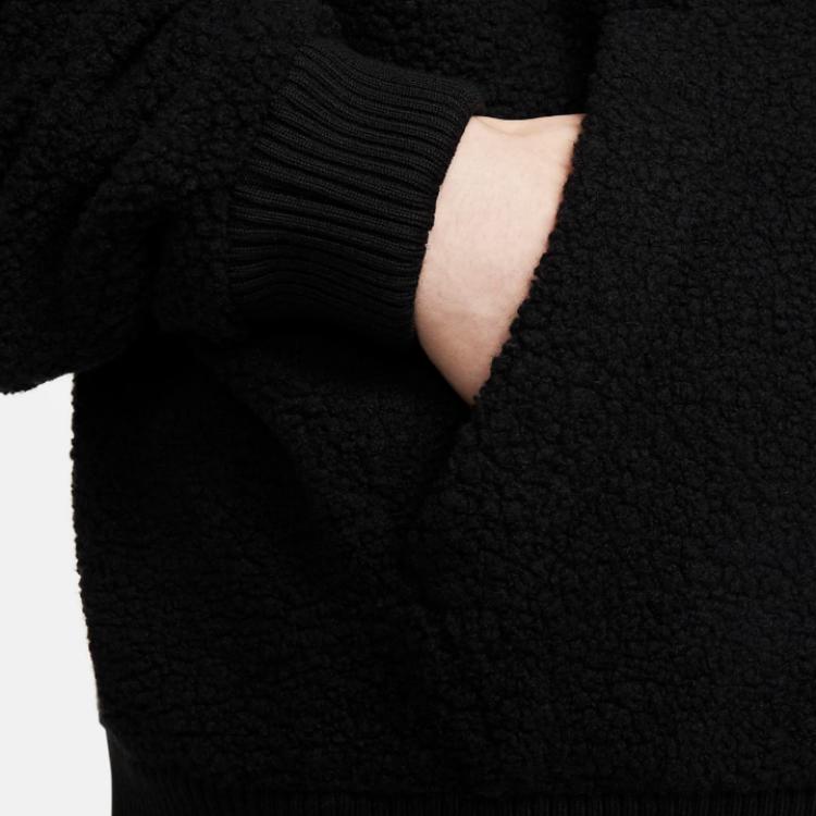 Nike Plain Pullover Long Sleeve Sweatshirt Men Tops Black DV7474-010