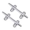 Dock Line Cleat 2 Pack, 316 Stainless Steel Boat Mooring Cleat with Screw Mount Base for Marine Deck Hardware Use