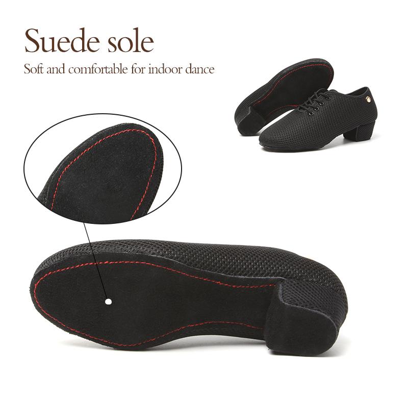 Boys Women Mesh  Ballroom Dancing Shoes Latin Tango Dance Shoes Low Heeled 2CM