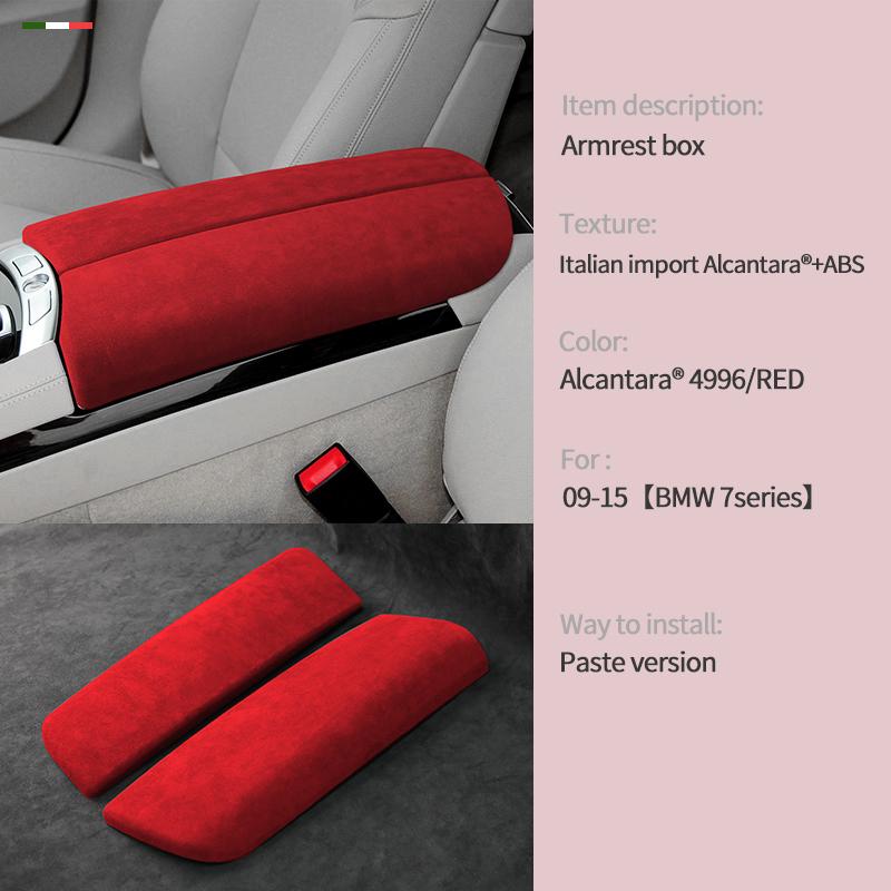 for BMW 7 Series F01 F02 F03 F04 2009 2010 2011 2012 2013 2014 2015 Car Center Console Armrest Trim Cover Alcantara Suede