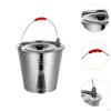 Ice Bucket Stainless Steel with Lid Beverage Tub Easily To Clean Pail Wine for