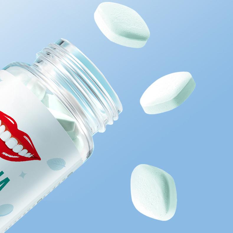 Mint Solid Toothpaste Tablets Mint Flavors Teeth Breath Mouthwash Bad Whitening Fresh Charcoal Stains