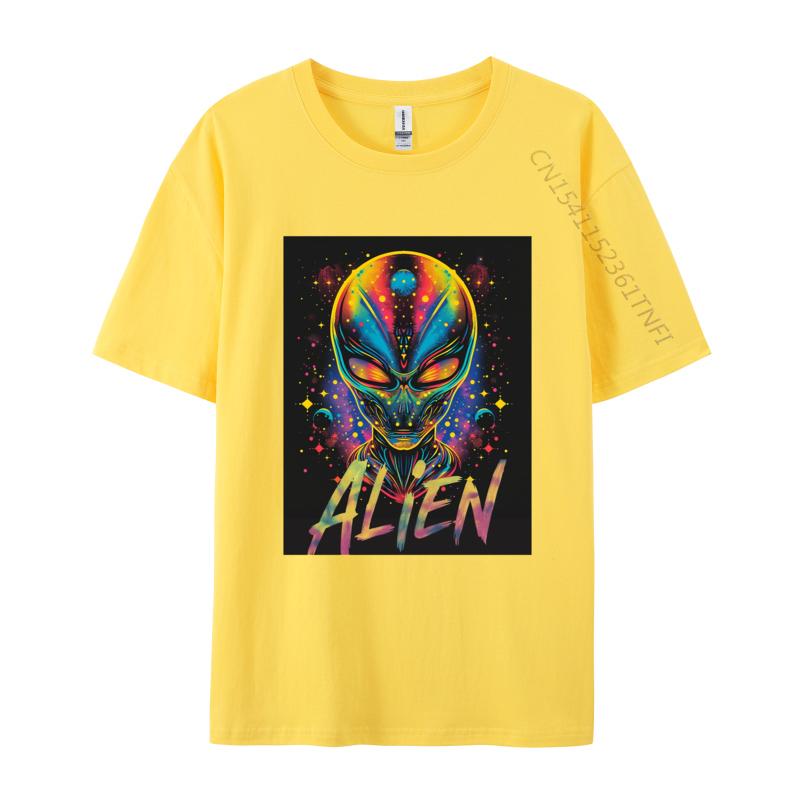 ALIEN HEAD TShirt Personalized Tshirt Prevalent Mens Cotton Tshirts Tops Tees Colorful 3d Printed T Shirts