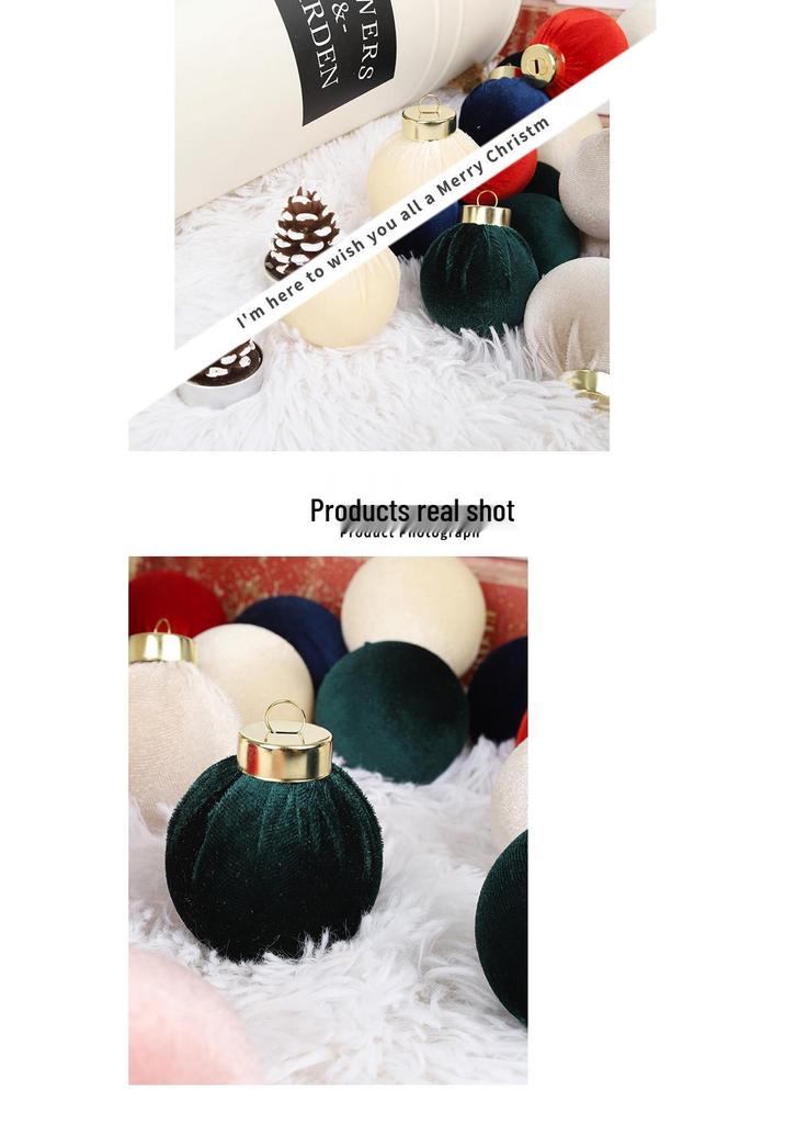 Christmas Velvet Ball Set: 6cm/8cm Ornaments for Tree Decoration