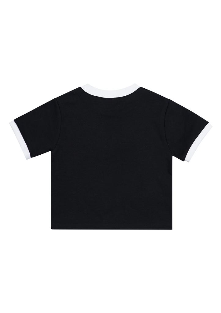 RADINEO Lovely Puppy Black Crop Top