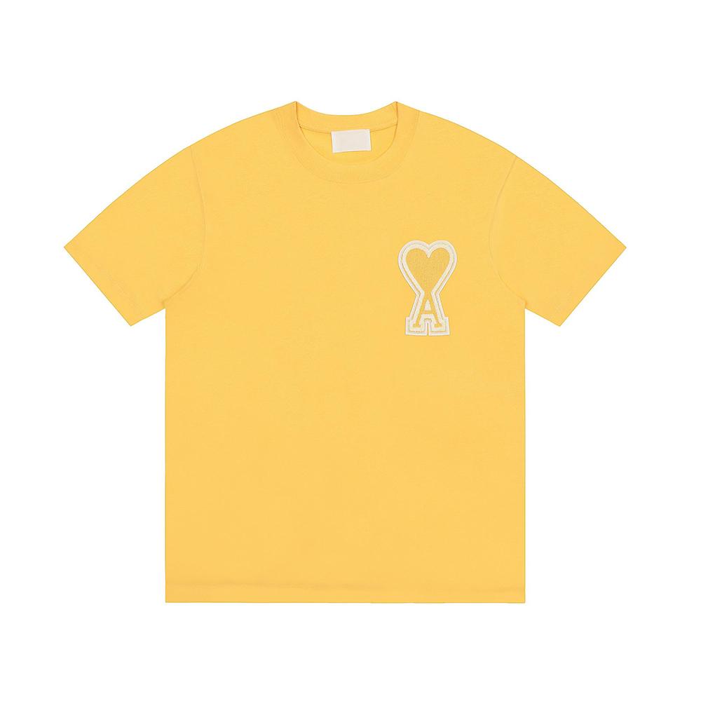 Sommer Neues Buchstaben Gewebtes Mikro-Etikett Reine Baumwolle Kurzärmeliges Lockeres Paar T-Shirt